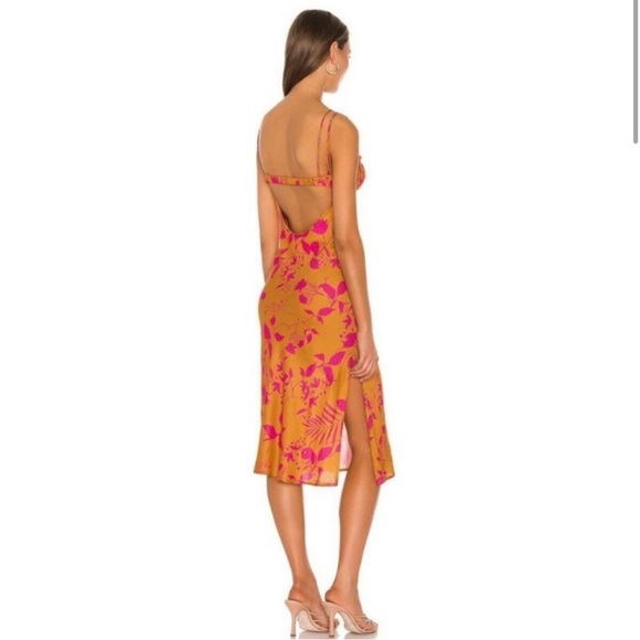 NWOT Dahlia Midi Dress in Rose Garden Botanical size 4 by Sun Becomes Her - Picture 2 of 5